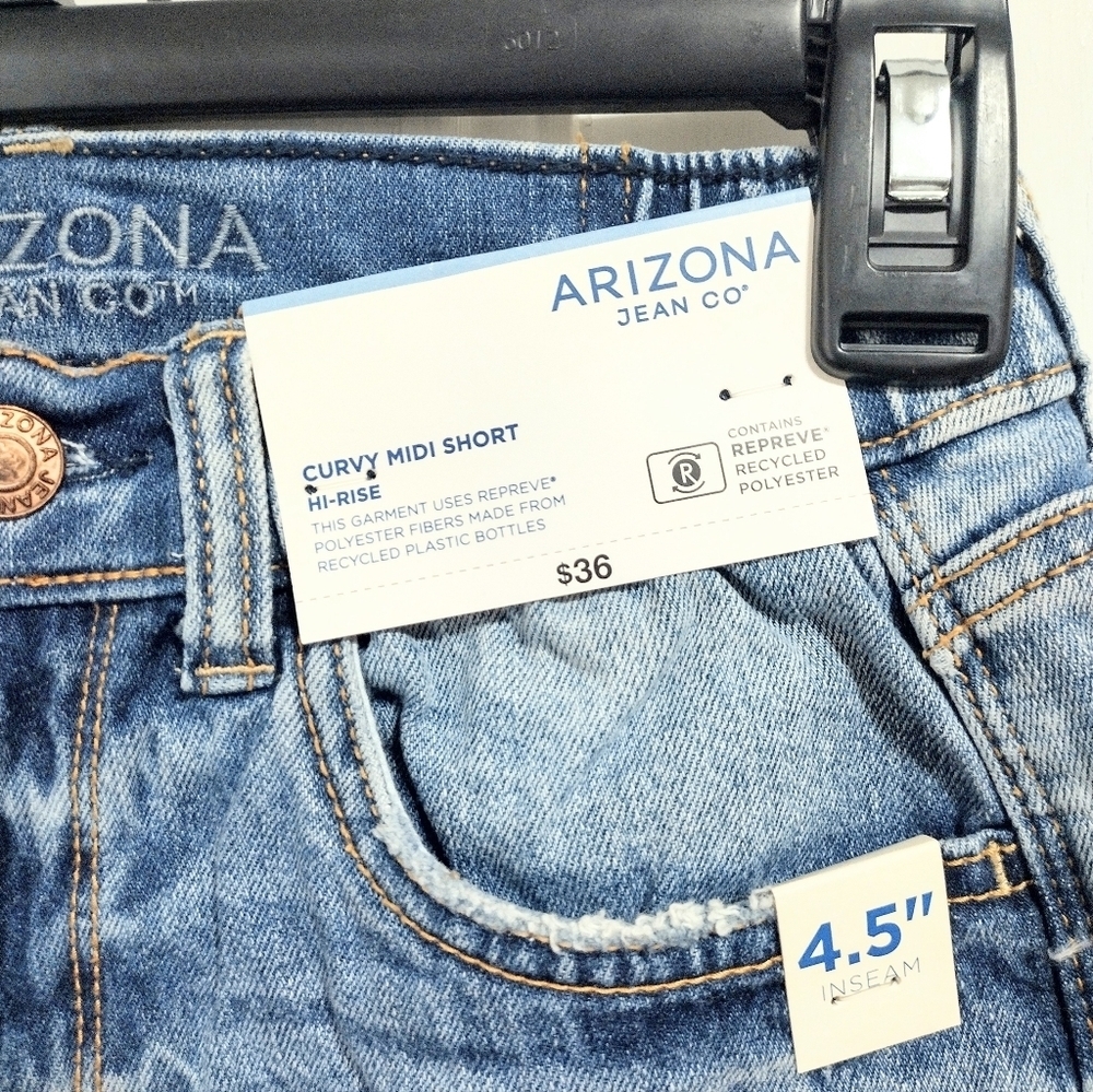 Arizona Jean Co Jean Shorts Juniors Size 0 - Picture 3 of 4